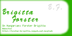 brigitta forster business card